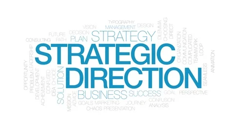 Strategic direction animated word cloud. Kinetic typography. Vídeos de archivo 102339798