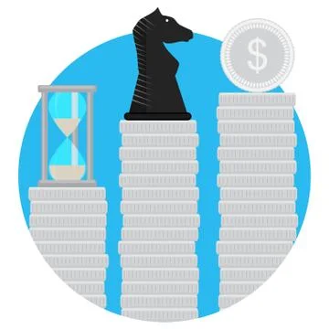 Strategic financial step Stock Illustration