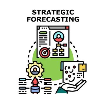 Strategic forecasting process planning business future management concept Stock Illustration