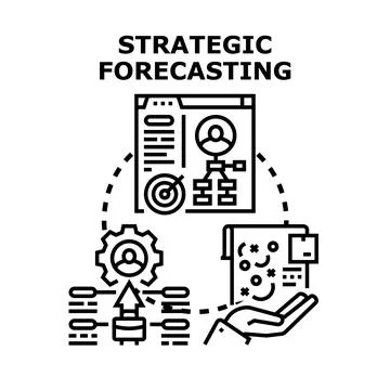 Strategic forecasting process planning business future management concept Stock Illustration