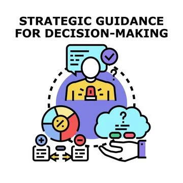 Strategic guidance facilitating complex decision making process 스톡 일러스트