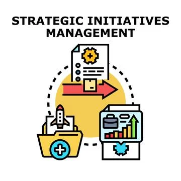 Strategic initiatives management process planning and development Stock Illustration