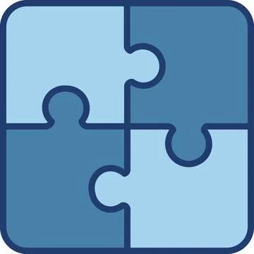 Strategic Jigsaw Puzzle Solution Stock Illustration