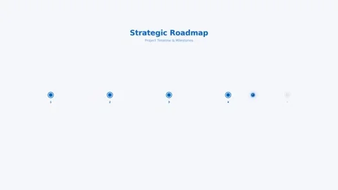 Strategic motion visualization with dynamic blue dots illustrating growth a.. 库存影片 342665616