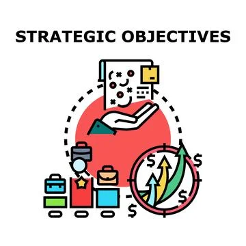 Strategic objectives for business growth and development Stock Illustration