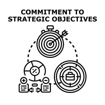 Strategic objectives concept for business commitment Stock Illustration