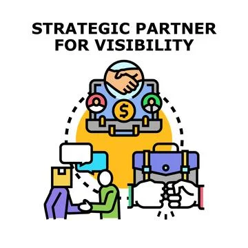 Strategic partner finding business solutions and collaboration Stock Illustration