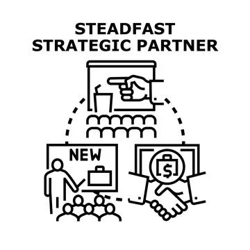 Strategic partnership concept creating future business opportunities Stock Illustration