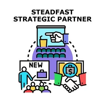 Strategic partnership concept creating future business opportunities Stock Illustration