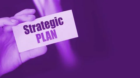 Strategic plan on catf in businessman had. Business plan concept 库存照片