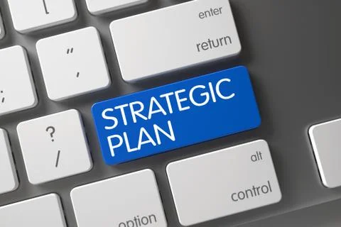 Strategic Plan CloseUp of Keyboard Stock Illustration