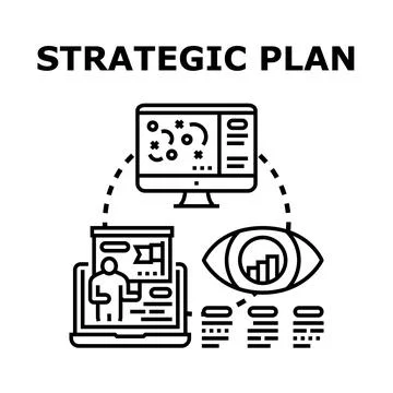 Strategic plan developing business process visualization Stockillustratie