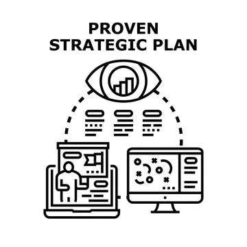 Strategic plan development process for business growth 스톡 일러스트