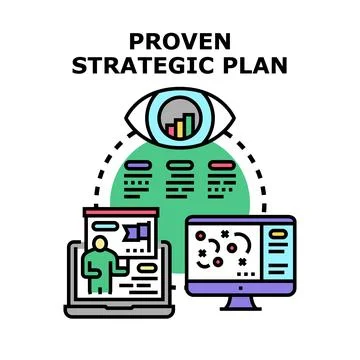 Strategic plan development process for business growth Stockillustratie