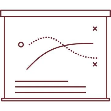 Strategic plan line icon vector isolated on white Stock Illustration