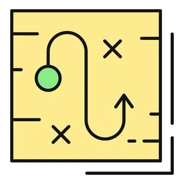 Strategic plan roadmap outlining business mission and objective Stock Illustration