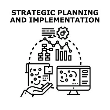 Strategic planning and implementation vector concept background イラスト素材