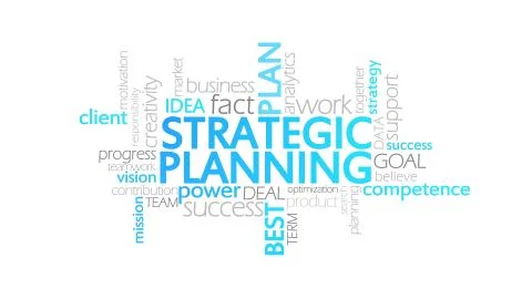 Strategic Planning, Animated Typography Illustrazione stock