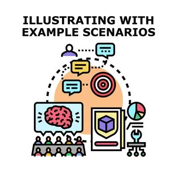 Strategic planning developing solution achieving goal concept Stock Illustration