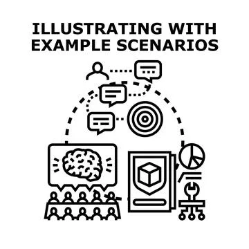 Strategic planning developing solution achieving goal concept Stock Illustration