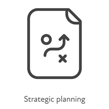 Strategic planning on document symbol Stock Illustration
