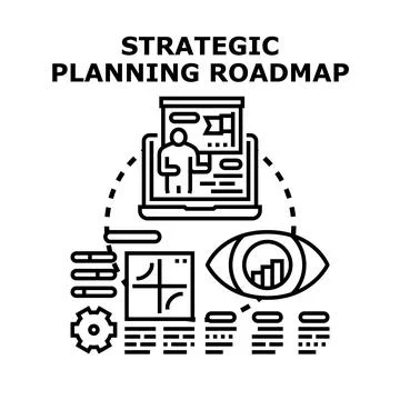 Strategic planning roadmap developing business success concept 스톡 일러스트
