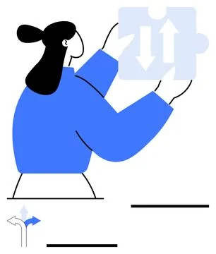 Strategic planning, teamwork, decision-making, problem-solving, collaboration 库存插图