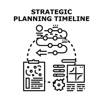 Strategic planning timeline concept for future development Illustrazione stock