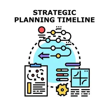 Strategic planning timeline concept for future development Stock Illustration