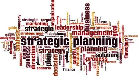 Strategic planning word cloud イラスト素材