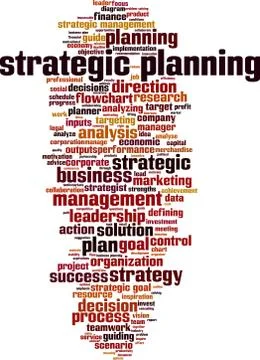Strategic planning word cloud Stock Illustration