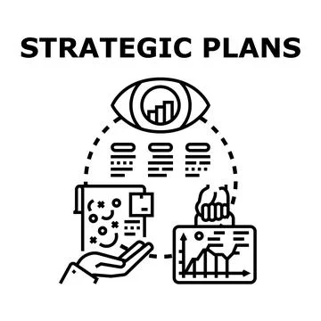 Strategic plans developing business vision and growth Stockillustratie