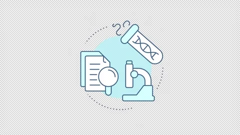Strategic product evolution stages animated monochrome cyan concept icon set Stock Footage 348104705
