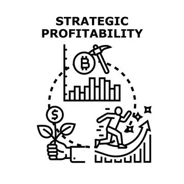 Strategic profitability concept developing business goal successfully Stock Illustration