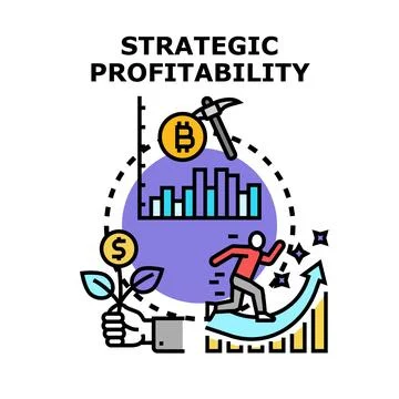 Strategic profitability concept developing business goal successfully Stock Illustration