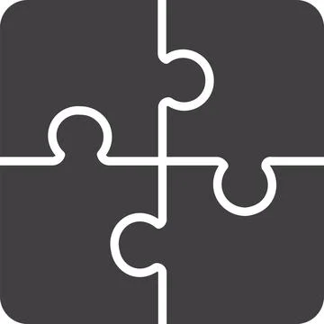 Strategic Puzzle Piece Solution Stock Illustration