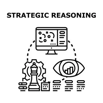 Strategic reasoning developing business management and problem solving Stock Illustration