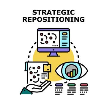 Strategic repositioning concept vector illustration Stock Illustration