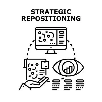 Strategic repositioning concept vector illustration Stock Illustration
