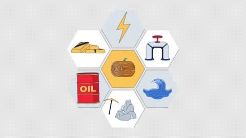 Strategic resource control 2D animation Stock Footage 337408899