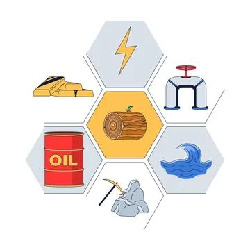 Strategic resource control 2D illustration concept Illustrazione stock