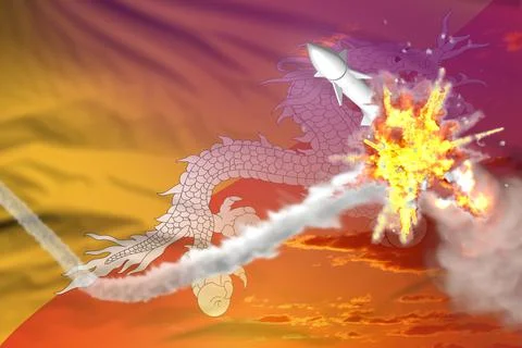 Strategic rocket destroyed in air 스톡 일러스트