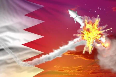 Strategic rocket destroyed in air Stock Illustration