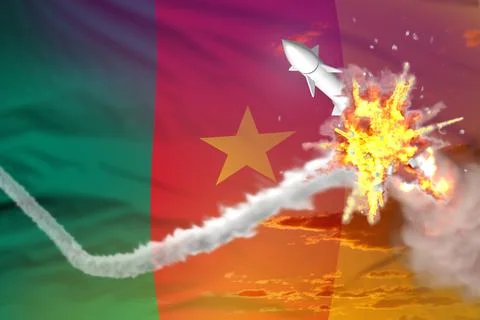 Strategic rocket destroyed in air 스톡 일러스트