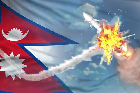 Strategic rocket destroyed in air 스톡 일러스트