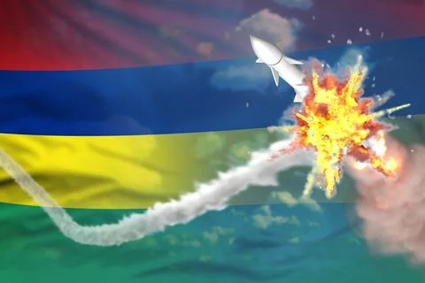 Strategic rocket destroyed in air 스톡 일러스트