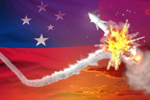 Strategic rocket destroyed in air 스톡 일러스트