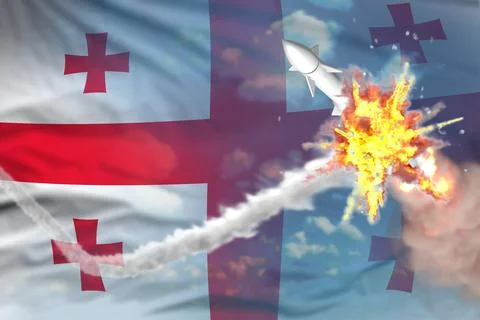 Strategic rocket destroyed in air 스톡 일러스트