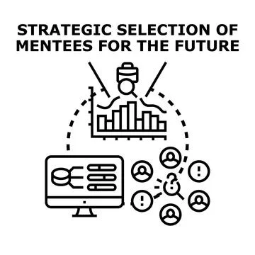 Strategic selection of future mentees and talent development Illustrazione stock
