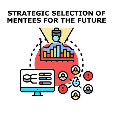 Strategic selection of future mentees and talent development Stock Illustration